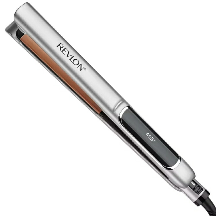 レブロン エクストラロング コッパー セラミックプレート ストレートアイロン 約25mm シルバー Revlon Extra Long Copper + Ceramic Plates 1inch Flat Iron, Silver 【お取り寄せ商品】|アメリカサプリ専門スピードボディ