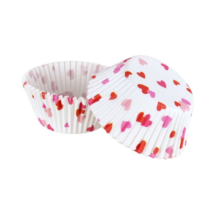 ウェイ トゥ セレブレート ハート カップケーキライナー レッド ピンク 50枚 バレンタインデー Heart Cupcake Liners, Red and Pink, 50 Count, Valentine's Day by Way To Celebrate 【お取り寄せ商品】画像