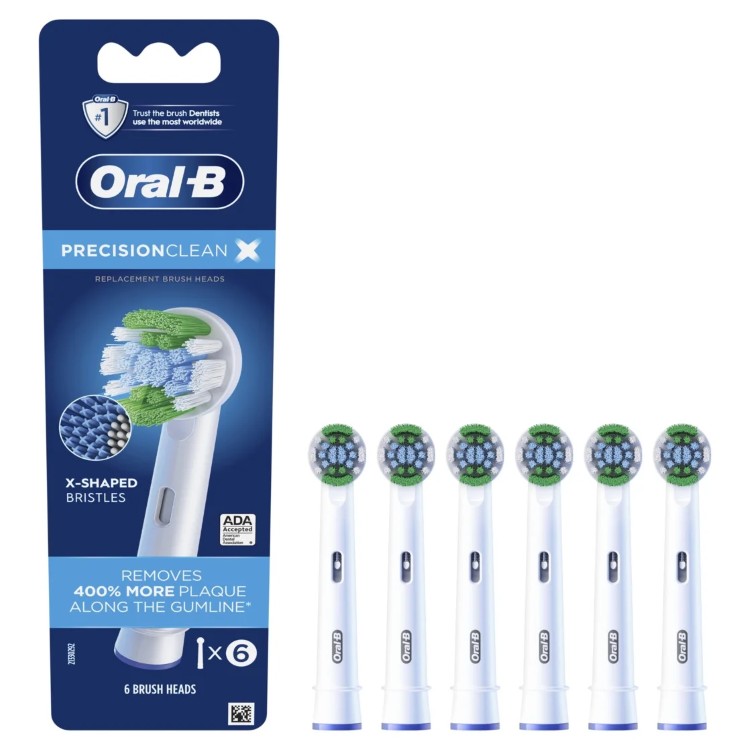 オーラルB プレシジョンクリーンX Xフィラメント交換ブラシヘッド 6本入り Oral-B PrecisionCleanX X-Filament Replacement Brush Heads, 6 Count 【お取り寄せ商品】