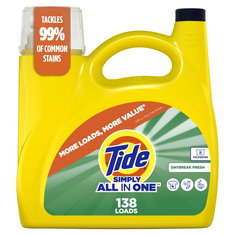 タイド シンプリー オールインワン 液体洗濯洗剤 デイブレイクフレッシュの香り 5.38L 138回分 Tide Simply All-in-One Liquid Laundry Detergent, Daybreak Fresh Scent, 182 fl oz, 138 Loads 【お取り寄せ商品】【合わせて買いたい】