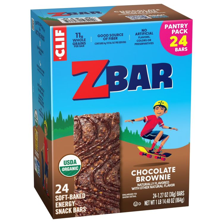 Zbar チョコレートブラウニー風味ソフトベイクドオーガニックグラノーラバー 24本入り Zbar Chocolate Brownie Flavor Soft Baked Snack Bars, Organic Granola Bars, 24ct 【お取り寄せ商品】