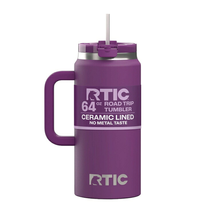 アールティック ロードトリップ セラミックライニング 断熱タンブラー 漏れにくい蓋付き 約1.89L ベリージャム RTIC 64 oz Ceramic Lined Insulated Road Trip Tumbler, Leak-Resistant Lid, Berry Jam 【お取り寄せ商品】|アメリカサプリ専門スピードボディ
