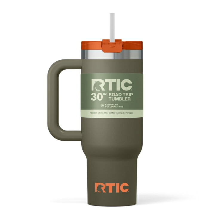 アールティック セラミックライニング ハンドル付き断熱タンブラー 漏れにくいストロー蓋付き 約887mL トレイルブレイザー RTIC 30 oz Insulated Tumbler with Handle, Ceramic Lined, Straw Lid, Trailblazer 【お取り寄せ商品】｜アメリカサプリ専門スピードボディ