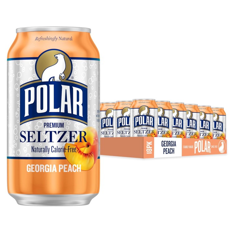 ポーラー プレミアム セルツァー ジョージアピーチ 355ml 18本パック POLAR Premium Seltzer Georgia Peach 12 fl oz 18 pack 【お取り寄せ商品】｜アメリカサプリ専門スピードボディ