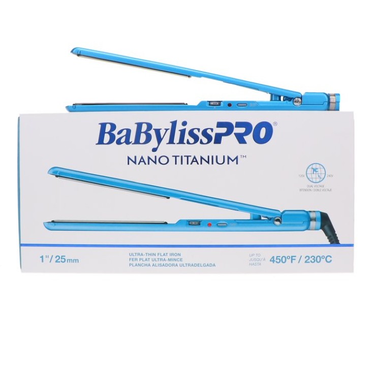 ベビリスプロ ナノチタニウムプレート ウルトラスリム ストレートアイロン BaBylissPRO Nano Titanium-Plated Ultra-Thin Straightening Iron 【お取り寄せ商品】|アメリカサプリ専門スピードボディ