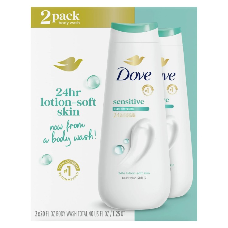 ダヴ ボディウォッシュ 敏感肌用 567ml 2個入り Dove Body Wash Sensitive Skin 20 oz, 2 Count 【お取り寄せ商品】【合わせて買いたい】