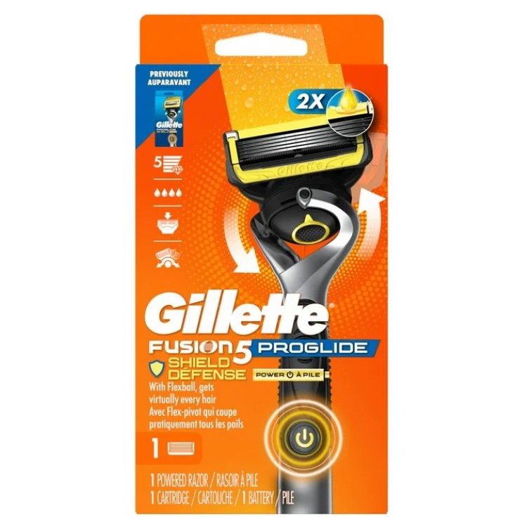 ジレット プログライド シールド パワー メンズ 5枚刃 カミソリ 本体1本 替刃1個付 Gillette ProGlide Shield Power Men's Razor Handle + 1 Blade Refill 【お取り寄せ商品】