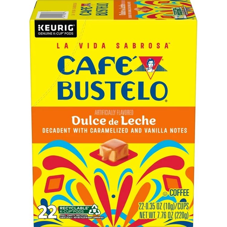 カフェブステロ ドゥルセデレチェ風味 コーヒーカプセル Kカップ 22個入り Cafe Bustelo Dulce de Leche Artificially Flavored Coffee, 22 Ct. K Cup pods 【お取り寄せ商品】