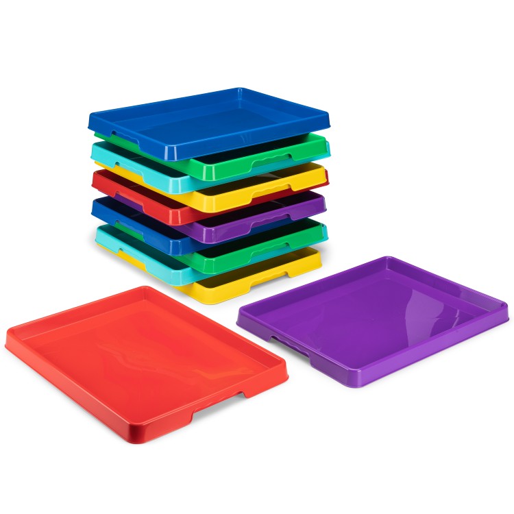 ストレックス プラスチック クラフト&ホビートレー 約30.5×40.6cm アソート 12個セット Storex Plastic Craft and Hobby Tray, 12 x 16 in, Assorted, 12-Pack 【お取り寄せ商品】|アメリカサプリ専門スピードボディ