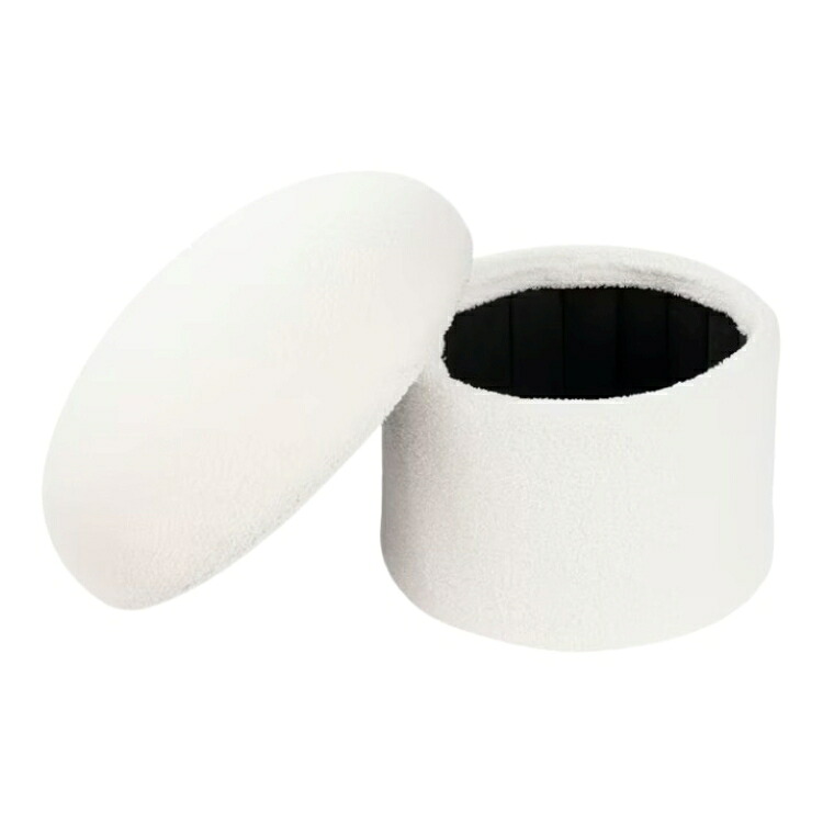 【ウォルマートブランド】メインステイズ ブークレ張り収納オットマン クリーム Mainstays Boucle Mushroom Upholstered Storage Ottoman, Cream 【お取り寄せ商品】｜アメリカサプリ専門スピードボディ