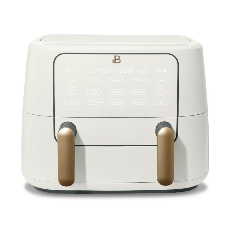 ビューティフル バイ ドリュー・バリモア エアフライヤー 9クォート ホワイトアイシング Beautiful 9 QT TriZone Air Fryer, White Icing by Drew Barrymore 【お取り寄せ商品】