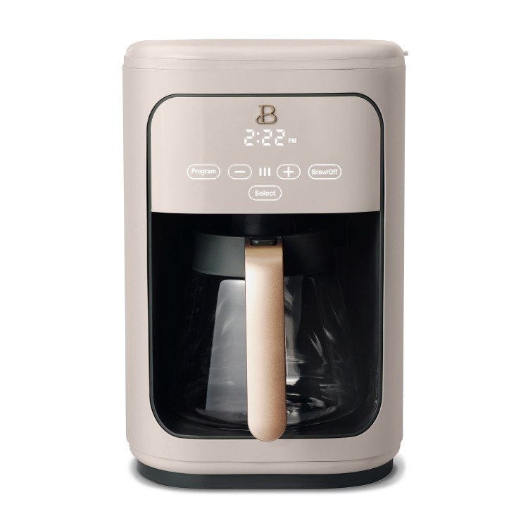 ビューティフル バイ ドリュー・バリモア ドリップコーヒーメーカー 14カップ タッチ操作 ポルチーニトープ Beautiful Programmable Drip Coffee Maker 14-Cup Touch Display Porcini Taupe Drew Barrymore 【お取り寄せ商品】
