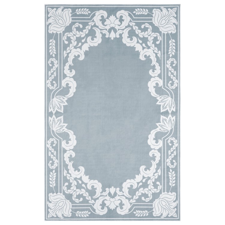 マイテキサスハウス フェイクファーラグ プリント柄 洗濯可能 約152×244cm ブルー My Texas House Blue Printed Faux Fur Machine Washable Indoor Area Rug, 5' x 8' 【お取り寄せ商品】|アメリカサプリ専門スピードボディ