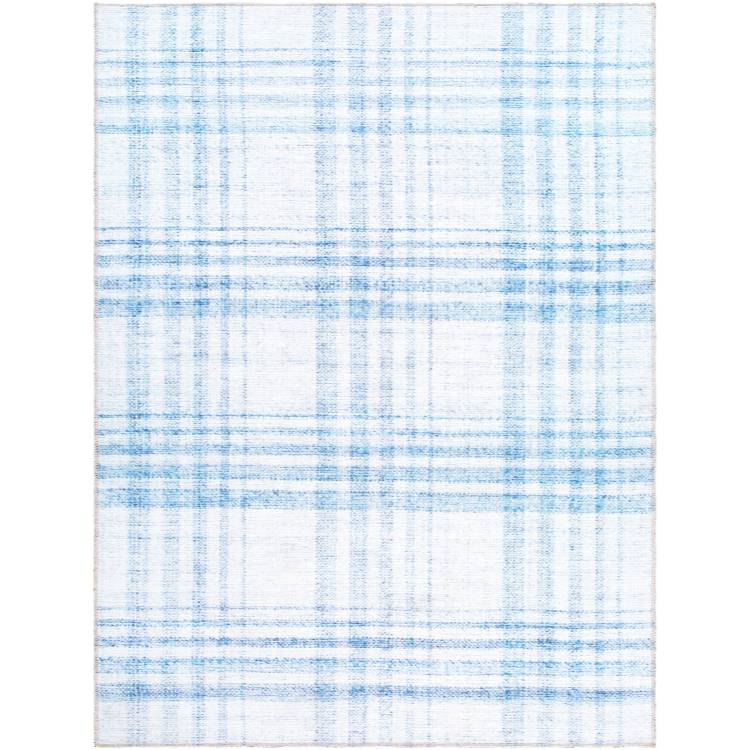 マイテキサスハウス 洗えるラグ チェック柄 サットン 約152×244cm ブルー My Texas House Sutton Blue Plaid Indoor Washable 5' x 8' Area Rug 【お取り寄せ商品】|アメリカサプリ専門スピードボディ