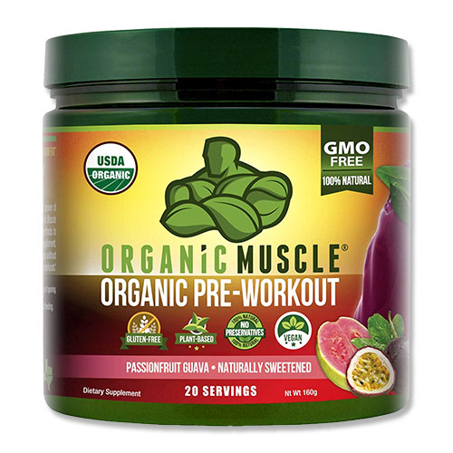 New オーガニックプレワークアウトパウダー パッションフルーツグアバ味 160g 回分 Organic Muscle オーガニックマッスル エナジー特集 Institutoipef Org