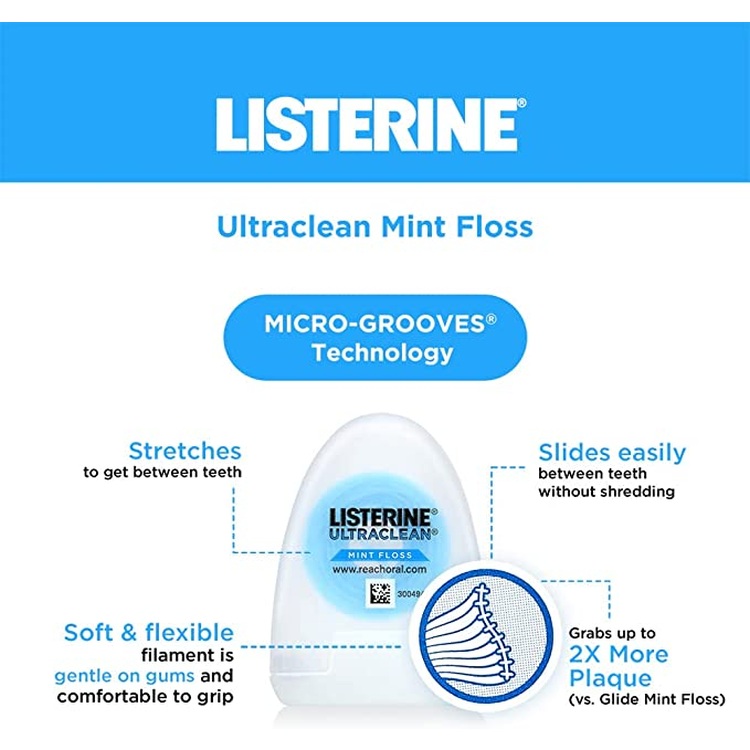 【楽天市場】リステリン ウルトラクリーン デンタルフロス ミント味 27.4m Listerine Ultraclean Dental