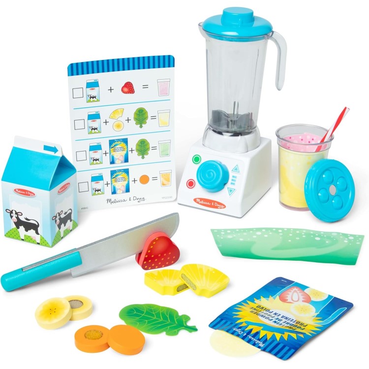 メリッサ&ダグ スムージーメーカー ブレンダーセット おもちゃの食べ物付き - 22 ピース Melissa & Doug Smoothie Maker Blender Set with Play Food - 22 Pieces【お取り寄せ商品】【合わせて買いたい】