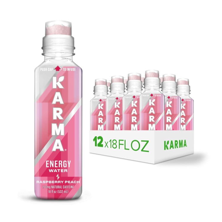 カルマ ナチュラルエナジードリンク 12 パック ラズベリーピーチ Karma Natural Energy Drink 12 Pack, Raspberry Peach 【お取り寄せ商品】【合わせて買いたい】