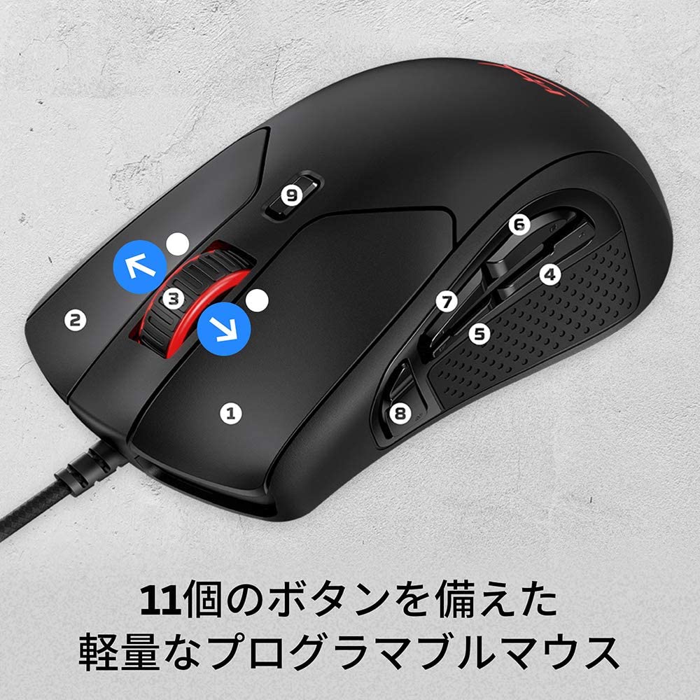 1週間以内発送 HyperX RGB 光学式 HX-MC005B Omron製スイッチ Raid