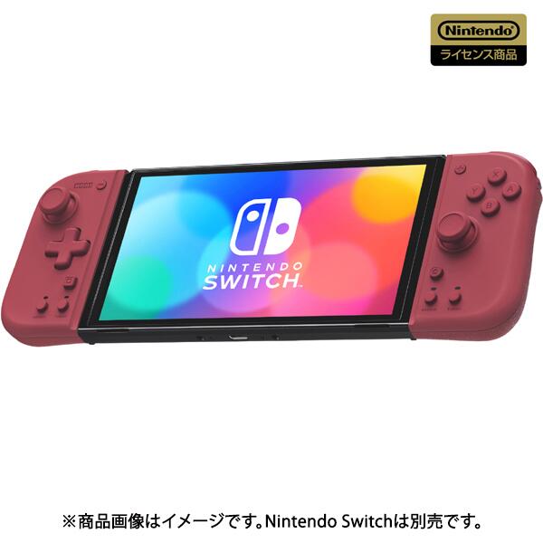 【新品】1週間以内発送 HORI 連射・連射ホールド機能搭載【任天堂ライセンス商品】グリップコントローラー Fit for Nintendo Switch APRICOT RED【Nintendo Switch対応】