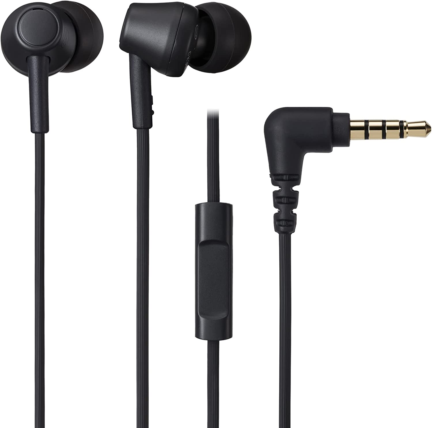 【新品】1週間以内発送 Audio Technica イヤホン ATH-CK350XiS カナル型 有線 リモコン マイク付き ブラック 再生プラスチック配合 ATH-CK350XiS BK 小型