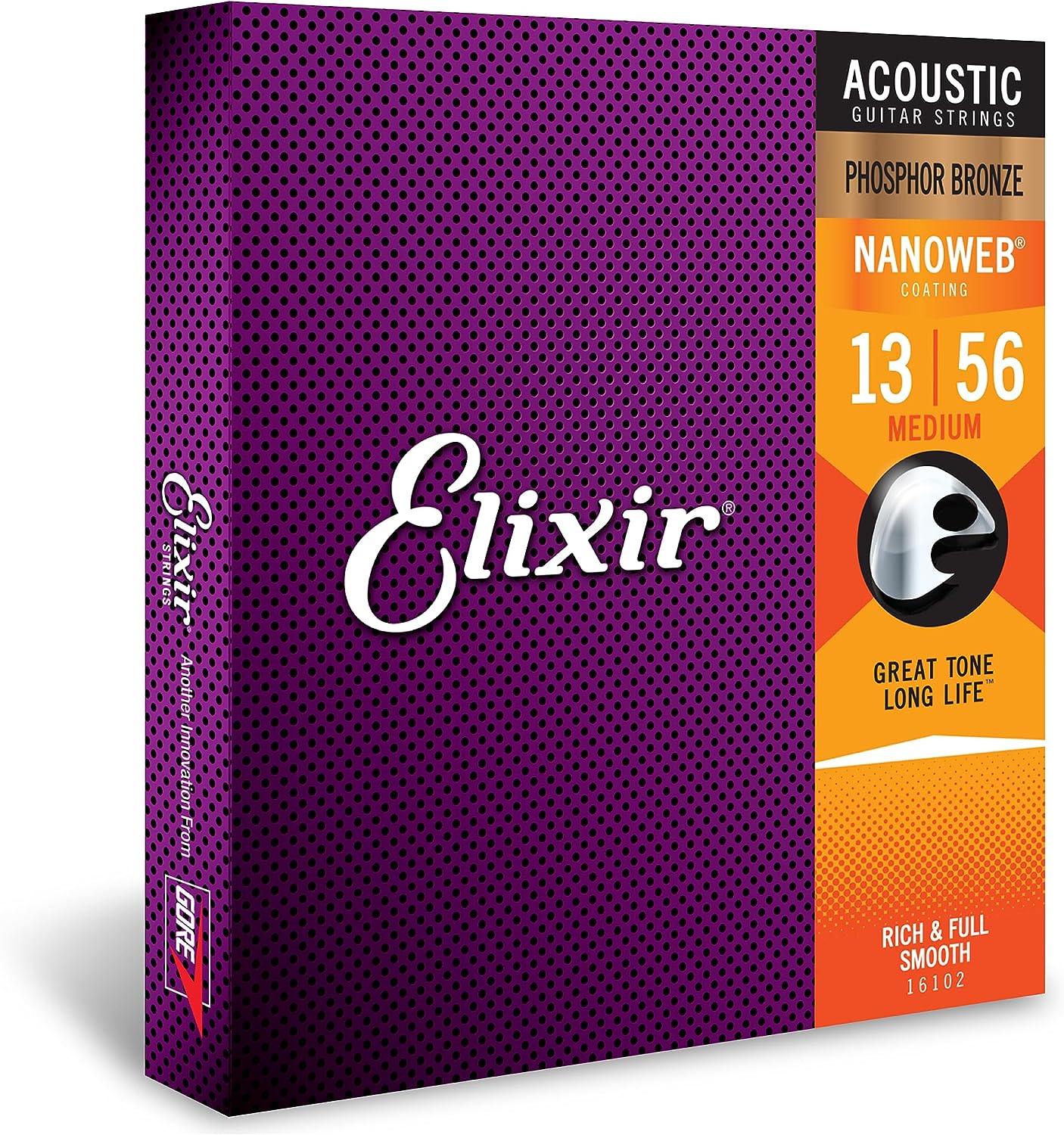 【新品】【同梱不可】5日以内発送 Elixir エリクサー アコースティックギター弦 NANOWEB フォスファーブロンズ Medium .013-.056 #16102