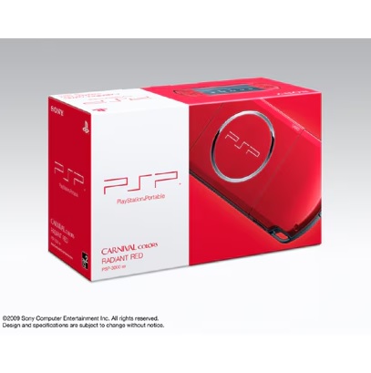 【新品】【即納】PSP「プレイステーション・ポータブル」 ラディアント・レッド (PSP-3000RR)　Sony PSP ゲーム機 おもちゃ 本体 ソニー
