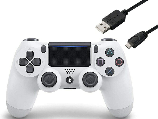 充電ケーブル有【新品未開封】純正ps4コントローラーホワイト、ミッドナイトブルー gomashop-y_2978-000345