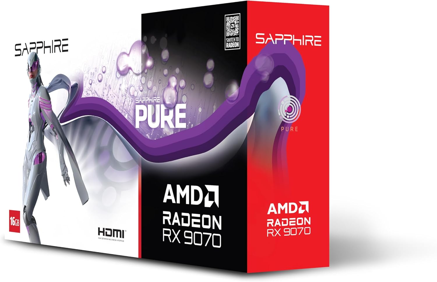 【新品】1週以内送りとどける【代引っ張ること不可】 SAPPHIRE PURE Radeon RX 9070 GAMING OC 16GB グラフィクスゲーム盤 11349-02-20G VD8987 境界線の外側備品 パソコン部分品 グラフィックゲーム盤