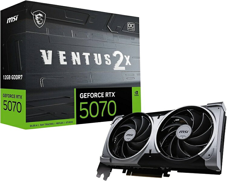 【新品】1週以内送りとどける【代引っ張ること不可】 MSI GeForce RTX 5070 12G VENTUS 2X OC グラフィクスゲーム盤 VD9071 マイコン 境界線の外側備品