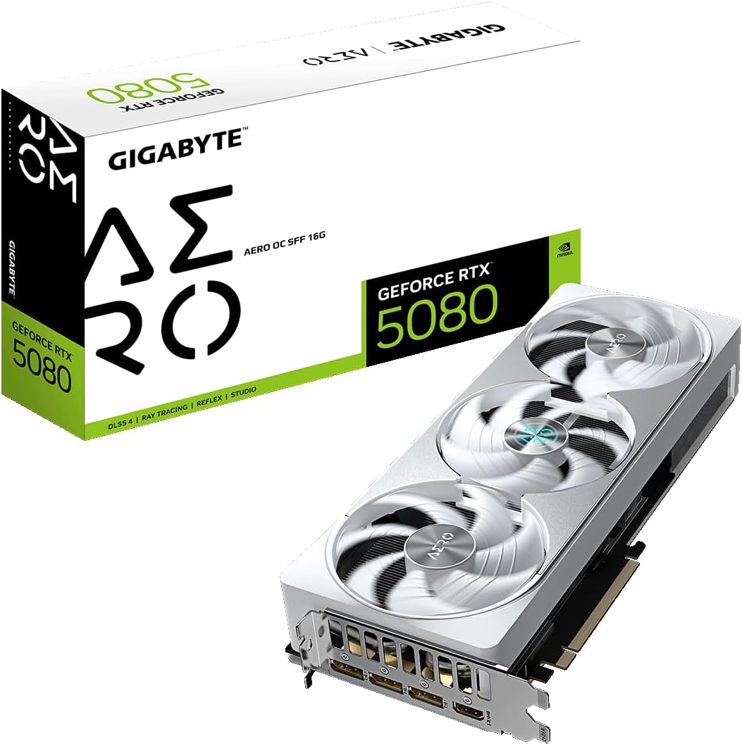 【新品】【即納】【代引っ張ること不可】GIGABYTE NVIDIA Geforce RTX5080 積み上げる グラフィックゲーム盤 GDDR7 16GB ギガ働き口 GV-N5080AERO OC-16GD