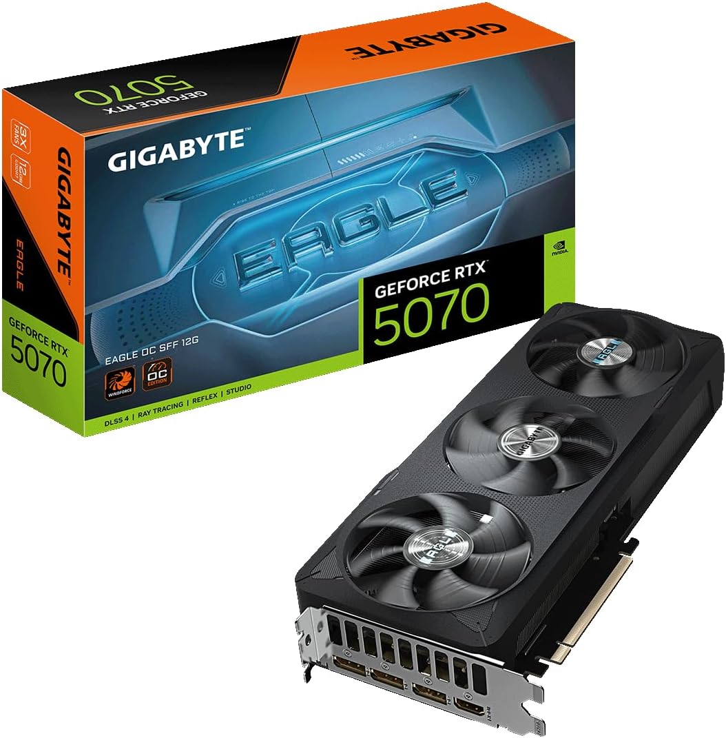 【新品】【即納】【代引っ張ること不可】 GIGABYTE NVIDIA Geforce RTX5070 積み上げる グラフィックゲーム盤 GDDR7 12GB ギガ働き口 GV-N5070EAGLE OC-12GD