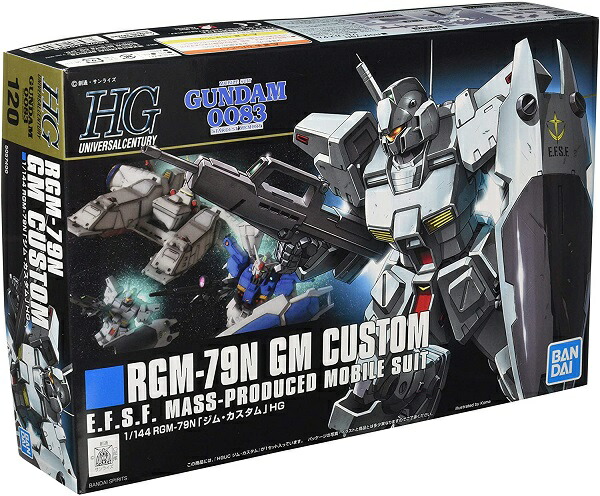 【新品】1週間以内発送　HGUC 機動戦士ガンダム0083 RGM-79N ジムカスタム 1/144スケール 色分け済みプラモデル