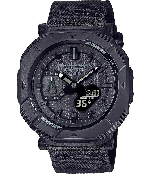 【未当て嵌める品】【即納】カシオ プロトレック Casio PROTREK PRJ-B001WM-1JR White Mountaineering二人三脚真似形 Hiker Line ホワイトマウンテニアリング ウオッチ メンズ 黒いこと 腕時計-メンズ腕時計
