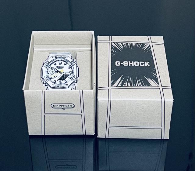 【未使用品】【即納】プライスタグ付 国内正規品 カシオ CASIO G-SHOCK ジーショック　GA-2100MNG-7AJR MANGA THEMEシリーズ 日本製 Manga Theme メンズ ホワイト 腕時計 プレゼント 贈り物