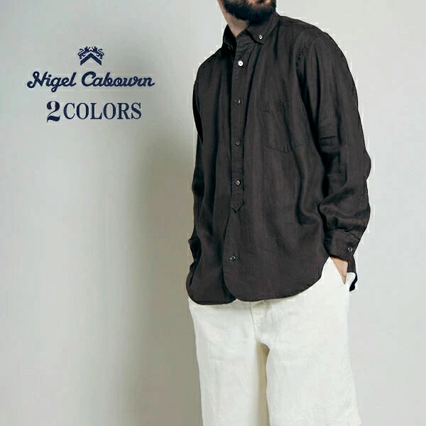 ナイジェル・ケーボン BRITISH OFFICERS SHIRT TYPE 2 HEMP 2 COLORS NIGEL CABOURN