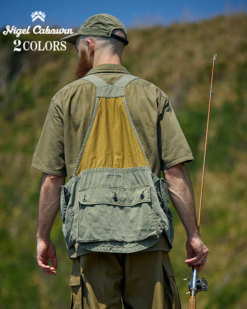 ≪引き換え証!客体商いもの≫ ナイジェル・ケーボン FISHING VEST PIGMENT DYE 2 COLORS \u003cBR\u003eNIGEL CABOURN