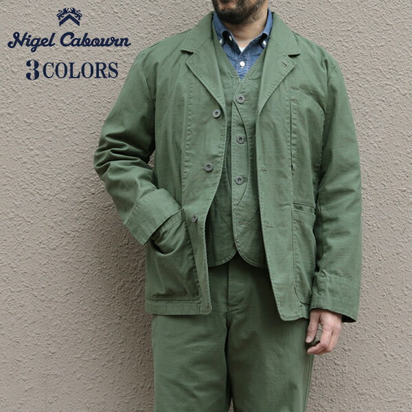 ナイジェル・ケーボン × ライブロ WORK SUIT JACKET SLUB SATEEN 3 COLORS NIGEL CABOURN × LYBRO