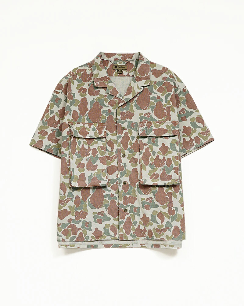 ナイジェル・ケーボン ARMY SHIRT S/S CAMO GREEN 半袖シャツ カモ柄 NIGEL CABOURN ｜SPEEDWAY