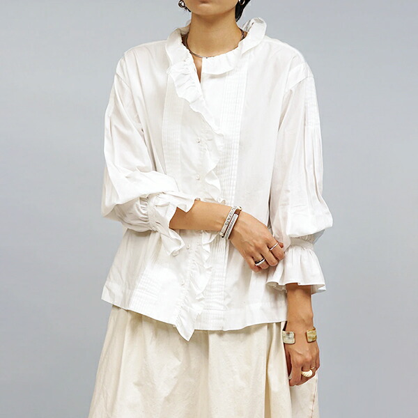楽天市場】ナイジェル・ケーボン ウーマン GATHER COLLAR BLOUSE WHITE