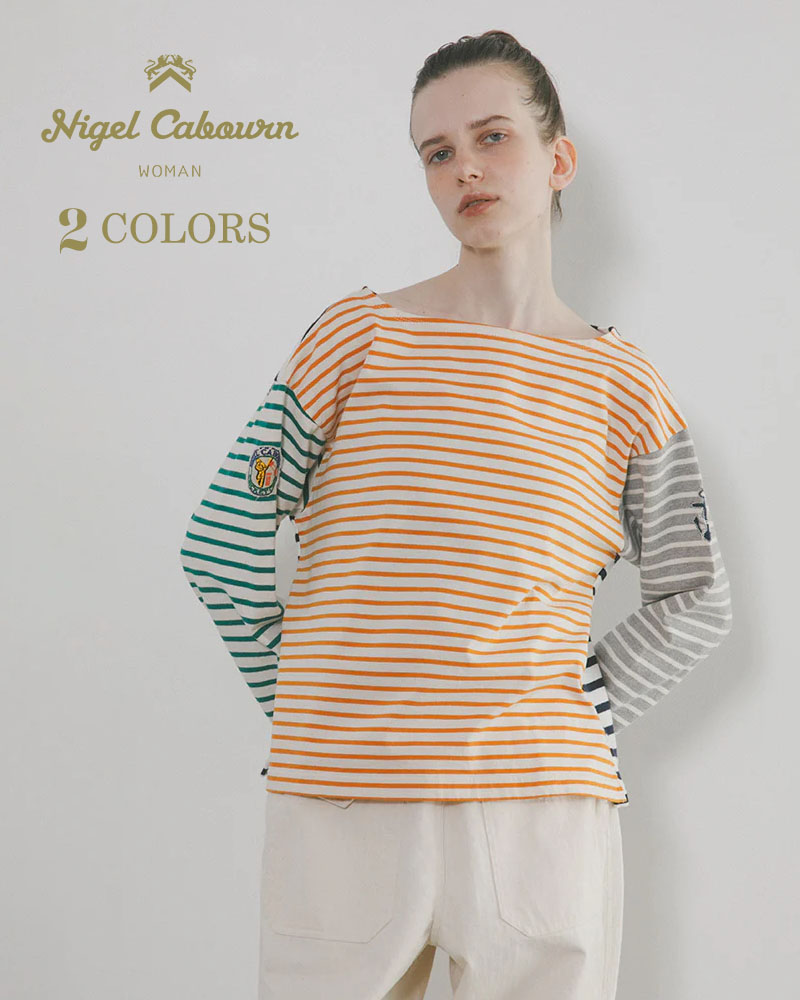 ナイジェル・ケーボン ウーマン BASQUE BOEDER MIX 2 COLORS NIGEL CABOURN WOMAN