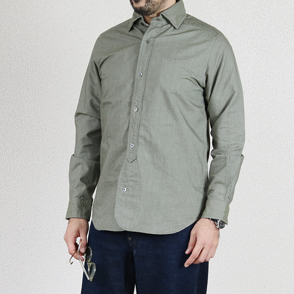 Nigel Cabourn オックスフォードBDシャツ 46 サックスブルー ナイジェル・ケーボン】MAN / ブリティッシュオフィサーズシャツ