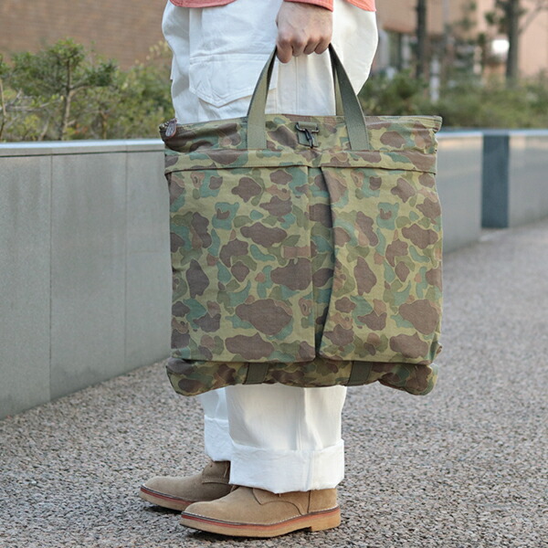 ナイジェル・ケーボン HELMET BAG DUCK HUNTER CAMO GREEN NIGEL CABOURN