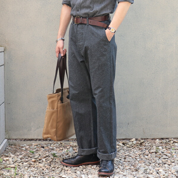 ともし火 原材料 DAYBREAK SALT \u0026 PEPPER WORK PANTS GRAINED CHAMBRAY CHARCOAL THE RITE STUFF