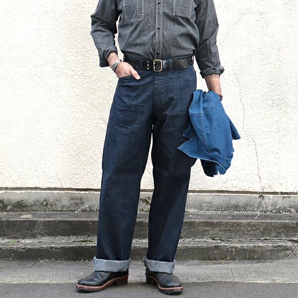 ともし火 原材料 SAILOR MOKU PANTS 10.5薬局衡オンス SELVEDGE DENIM INDIGO THE RITE STUFF