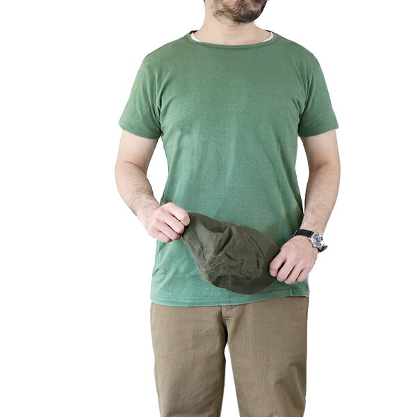 イーストマン・レザー・クロージング USMC T-SHIRT PLAIN MODEL GREEN 無地Tee EASTMAN LEATHER CLOTHING