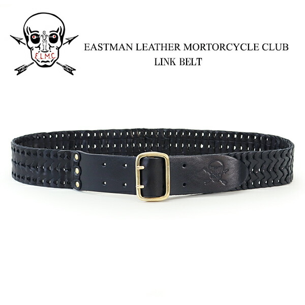 イーストマンレザー・モーターサイクルクラブ \u003cBR\u003eLINK BELT HORSE HIDE \u003cBR\u003eBLACK MADE IN UK \u003cBR\u003eELMC
