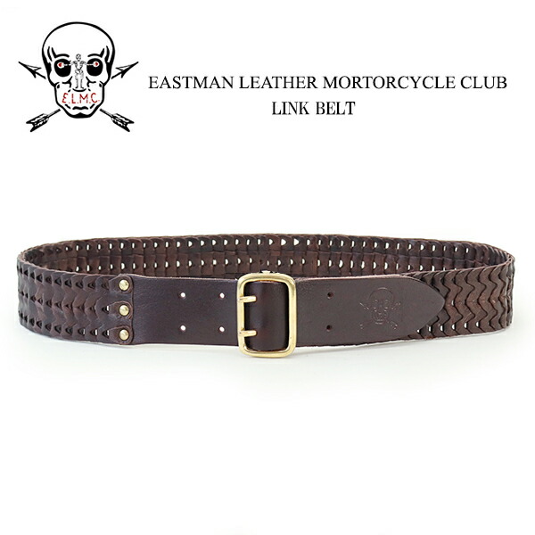 イーストマンレザー・モーターサイクルクラブ \u003cBR\u003eLINK BELT HORSE HIDE \u003cBR\u003eWALNUT MADE IN UK \u003cBR\u003eELMC