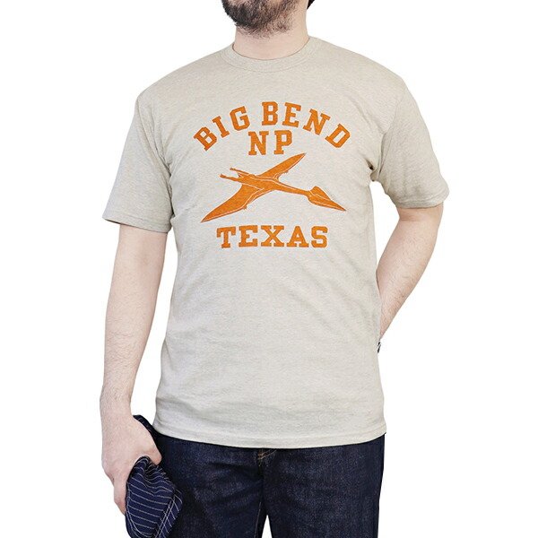 フリーホイーラーズ T-SHIRT BIG BEND HOME of U.S. SERIES VINTAGE STYLE LIGHT WEIGHT JERSEY OATMEAL FREEWHEELERS ｜SPEEDWAY