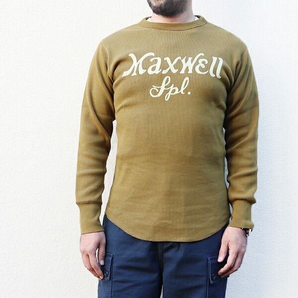 フリーホイーラーズ CREW NECK TYPE LONG SLEEVE UNDERWEAR \u003cBR\u003eMAXWELL SPECIAL HEAVY WEIGHT RIB \u003cBR\u003eOLIVE DRAB \u003cBR\u003eFREEWHEELERS